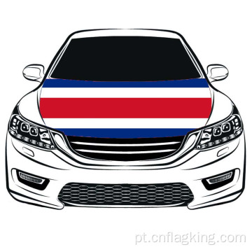 Bandeira do capô da República da Costa Rica 100 * 150 cm Bandeira do capô do carro da República da Costa Rica